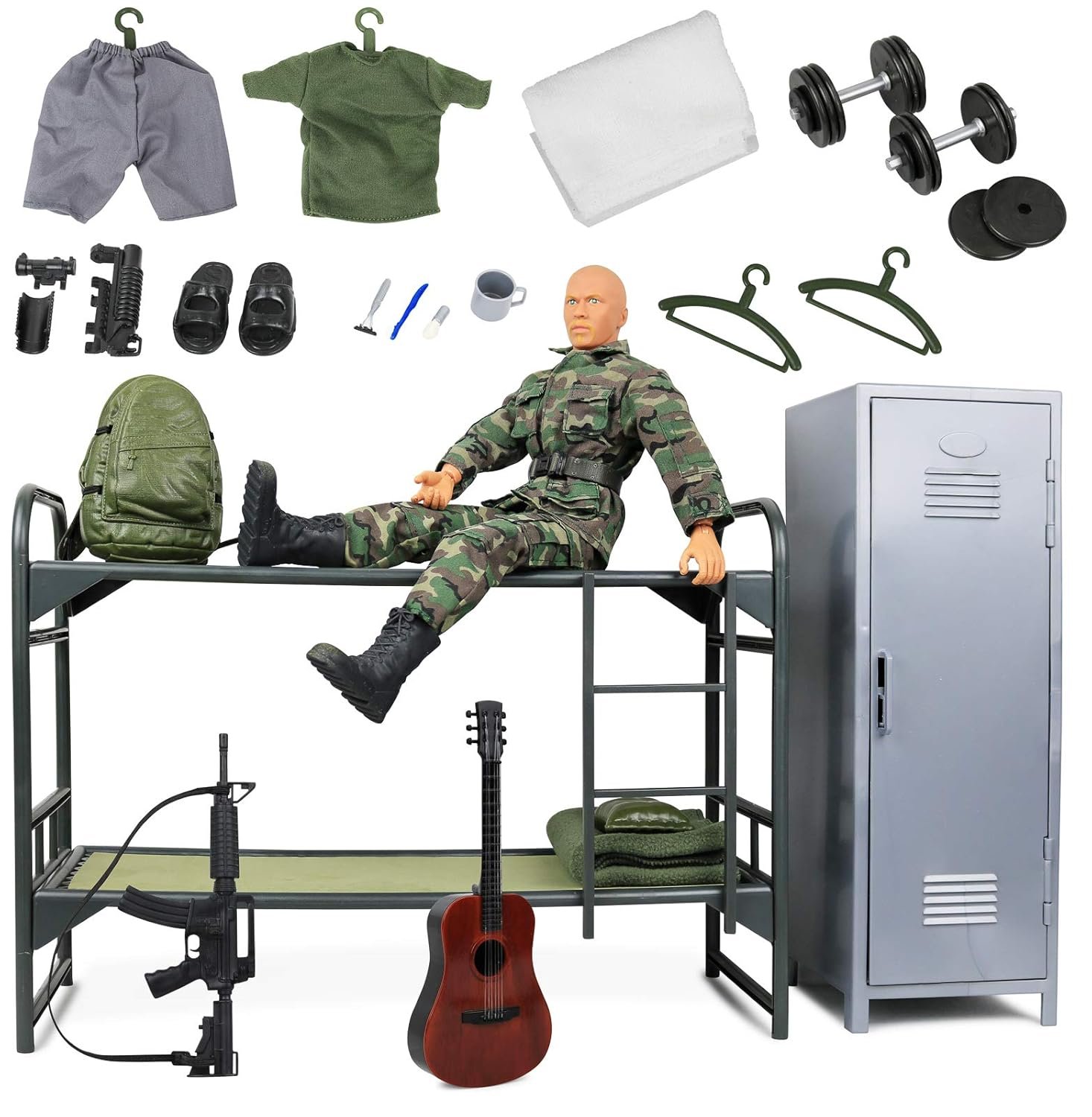 Lodging furniture including beds, cabinets, and side tables